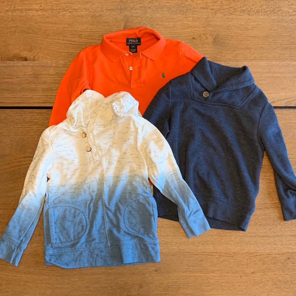 Boys 3T sweaters lot of 3. Polo, Oshkosh, Old Navy